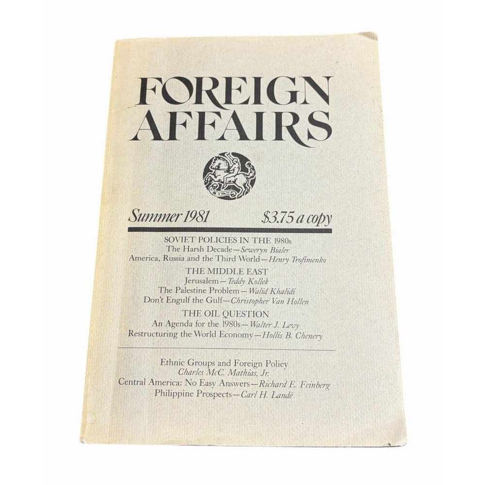 Foreign Affairs Summer 1981 Edition Vintage Book Paperback Political Discourse